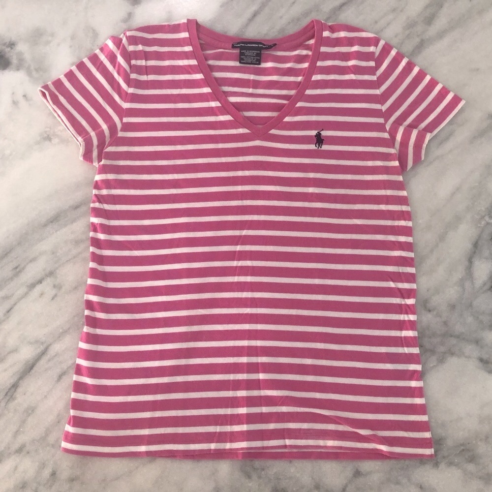 Ralph Lauren Pink Striped Tee